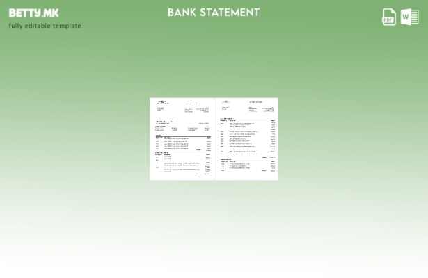 модерен стил на САД Петти Трет шаблон за збор страници за извод од банка